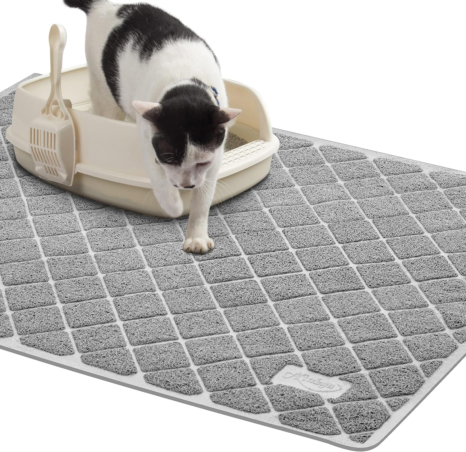 Niubya Premium Cat Litter Mat, Litter Box Mat with Non-slip and Waterproof Backi...