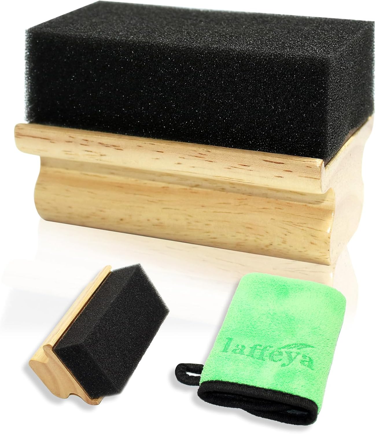 laffeya Oil & Wax Large Block Applicator with Lint Free Cleaning Cloths, Cutting...