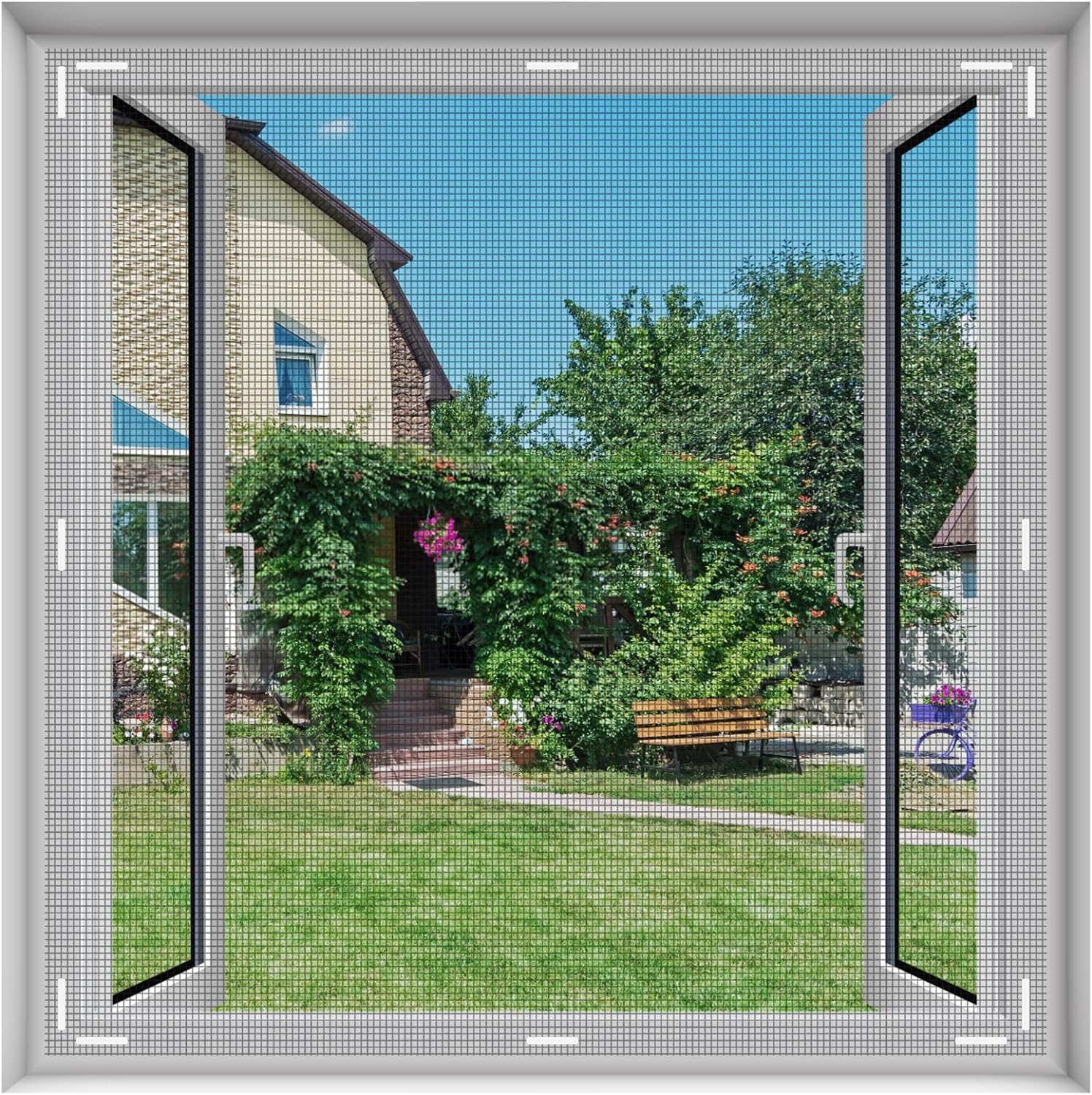 Homealexa Fly Screen Window with Innovative Attachment, DIY Window Insect Screen...