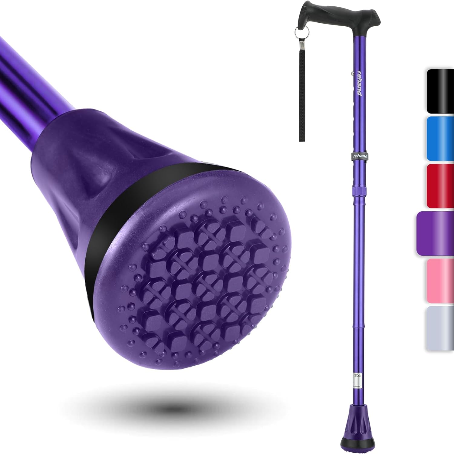 Rehand All Terrain Folding Walking Stick, Walking Sticks for Women & Men, Pivot...
