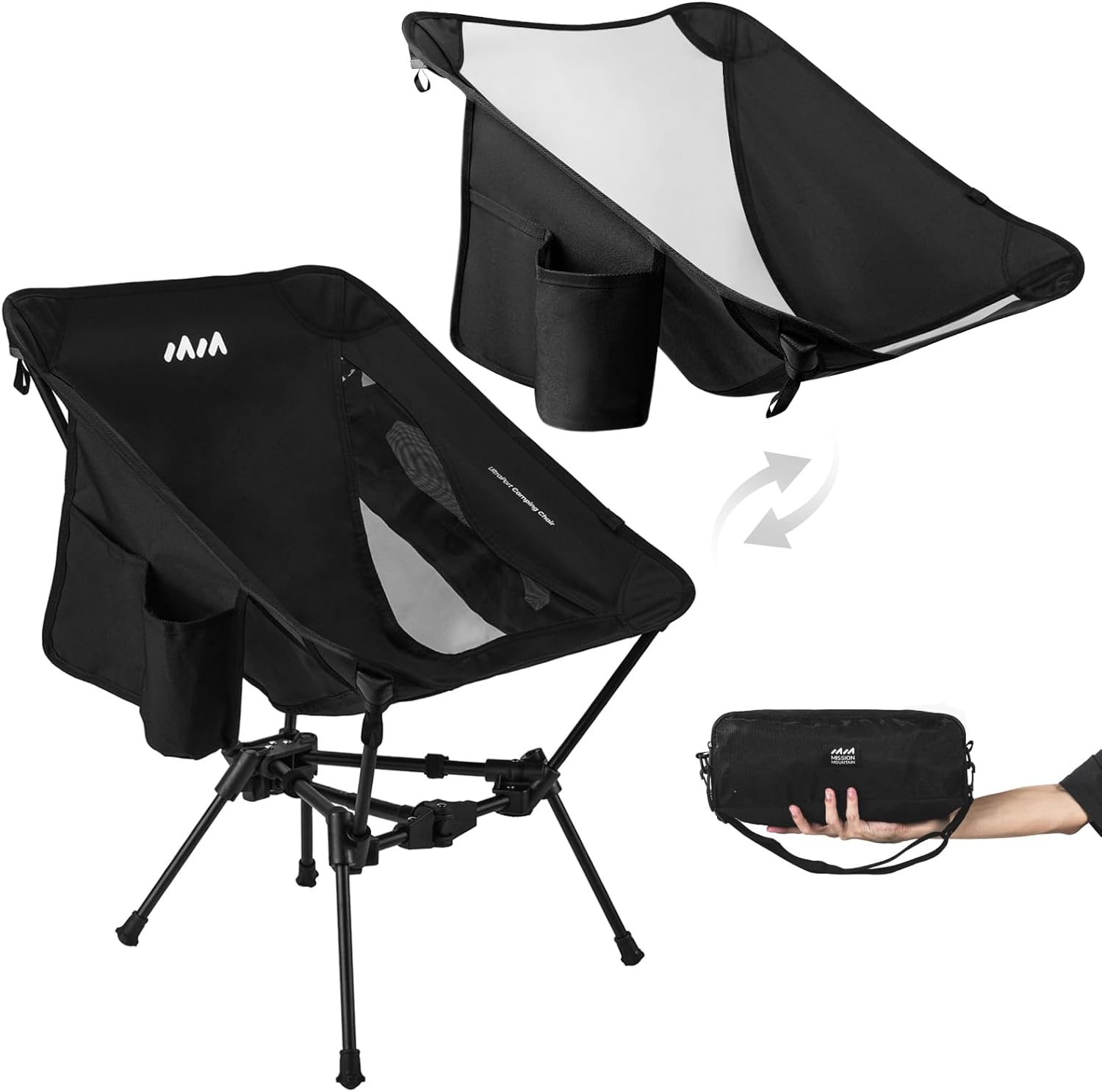 UltraPort Portable Camping Chair, Lightweight Camping Chair, Ultralight Foldable...