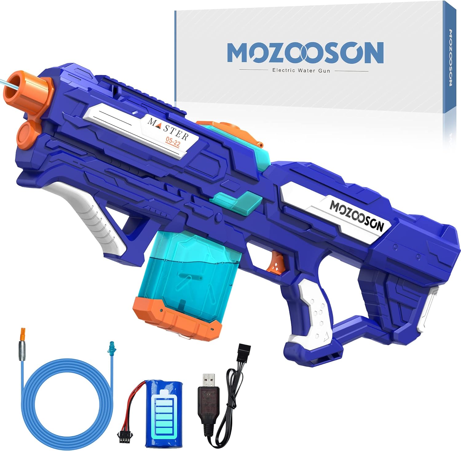 MOZOOSON Electric Water Gun for Adults & Kids Aged 10+, 2 in 1 Powerful Water Gu...