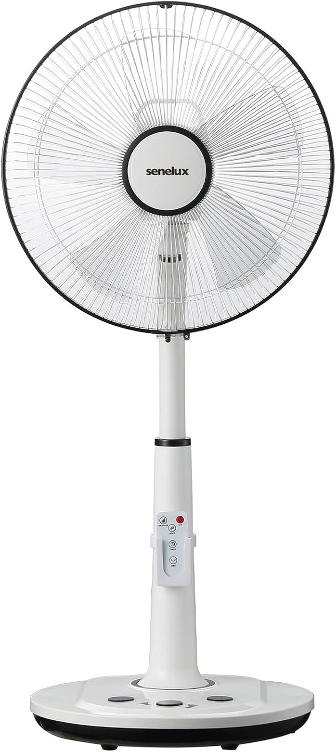 Senelux 14 Inch Pedestal Fan, 5-Blade Standing Fan...