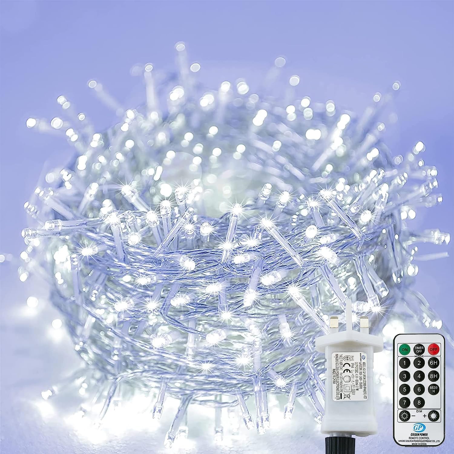 LITYBY String Lights Plug in,25M/82ft 220LED Fairy Lights Main Poweed,8 Modes Ga...