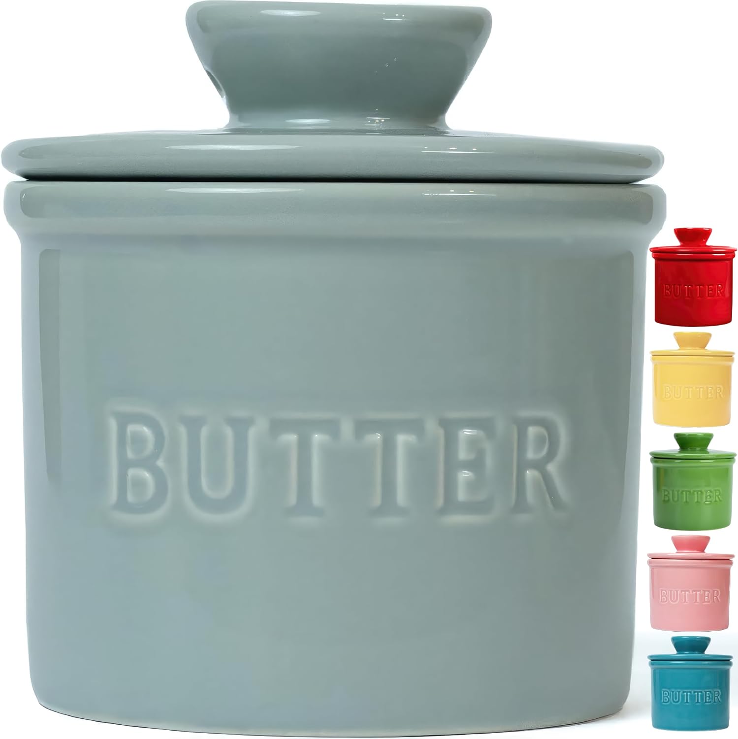 PriorityChef Butter Crock with Lid, On Demand Spreadable Butter, French Butter K...