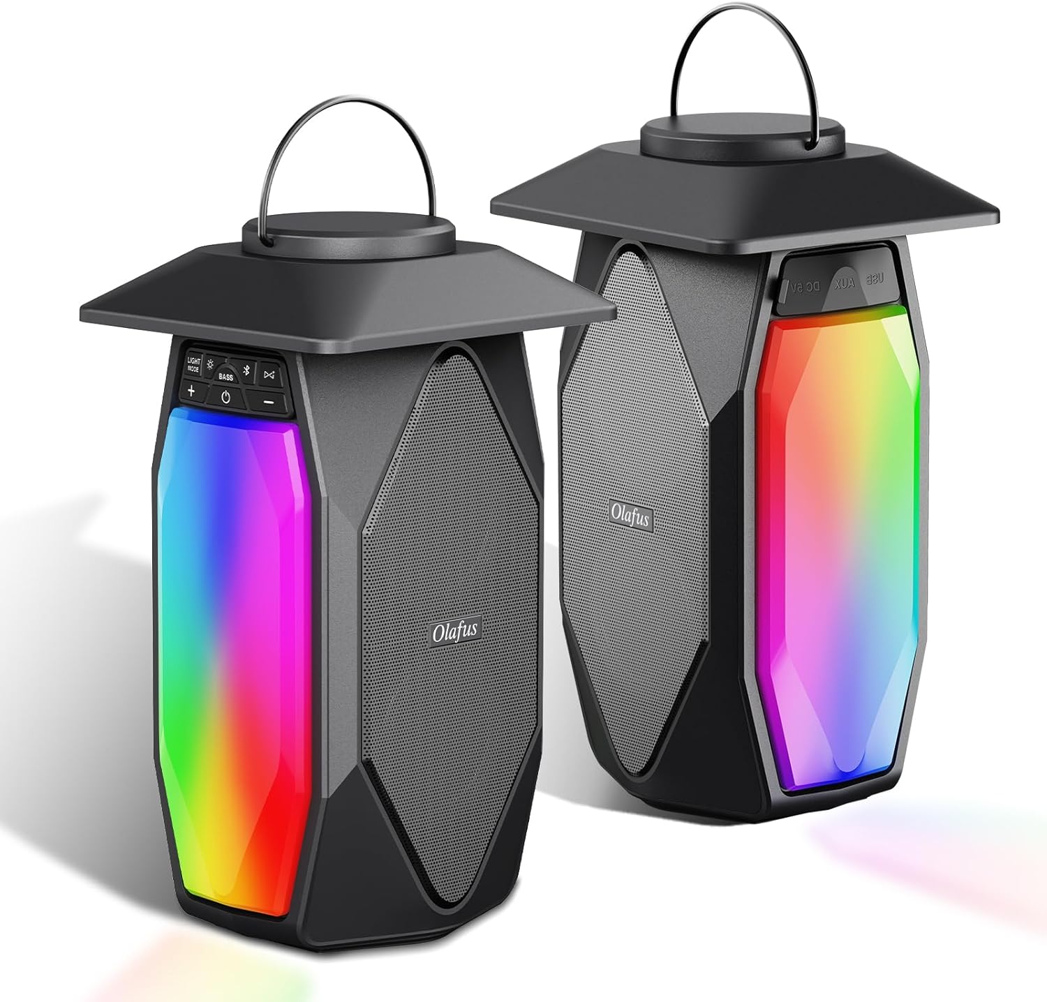 Olafus Outdoor Speakers Bluetooth 2 Pack, 50W True Wireless Stereo Lantern Speak...