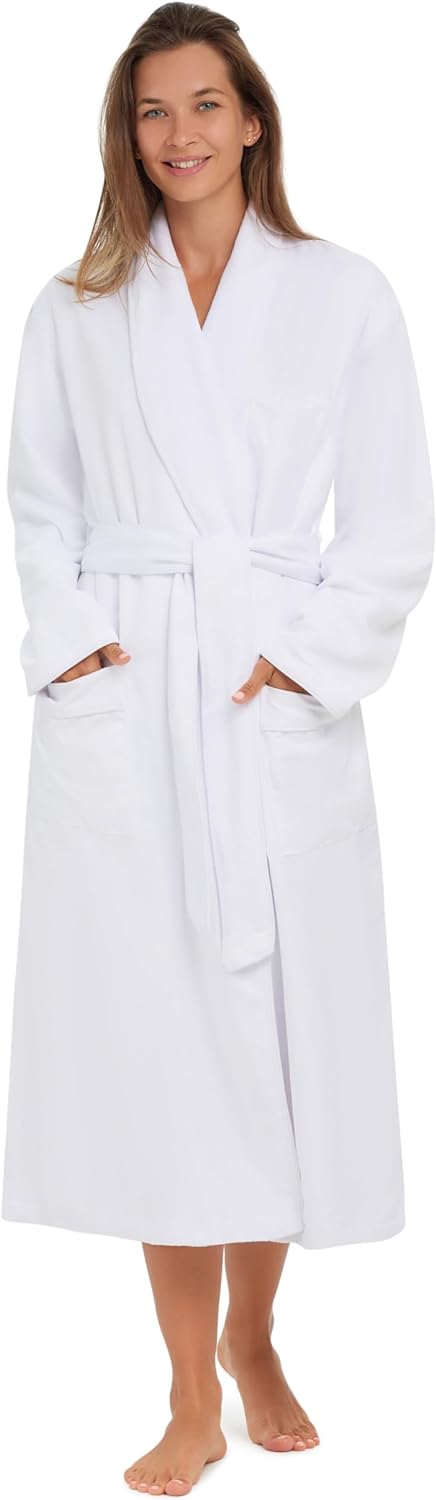 Plush Lined Microfiber Bath Robe for Women or Men - Super Soft, Durable Luxury S...