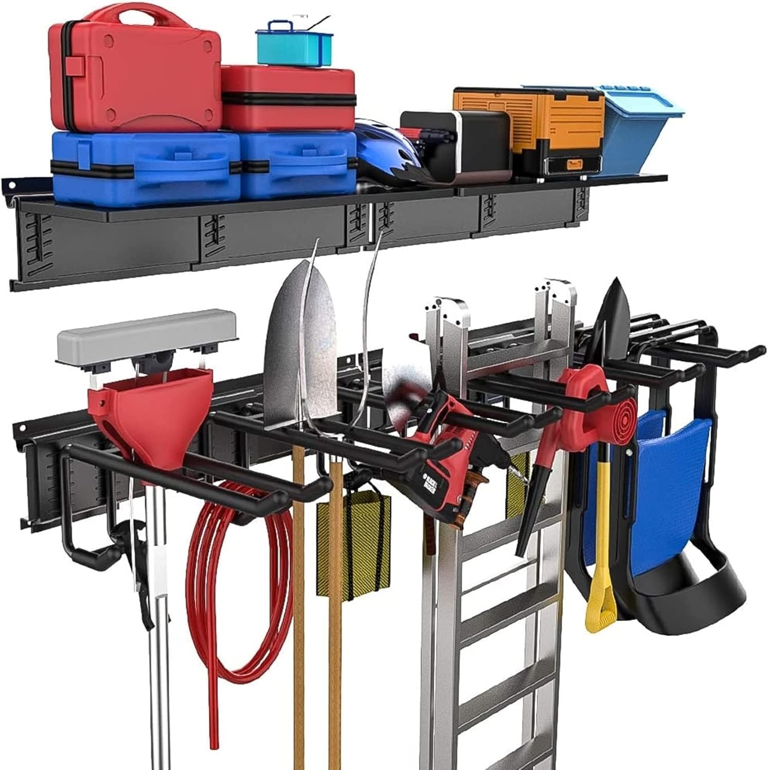 TORACK Garage Storage Organizer Systems, Wall Mount Overhead shelving, 48 inch H...