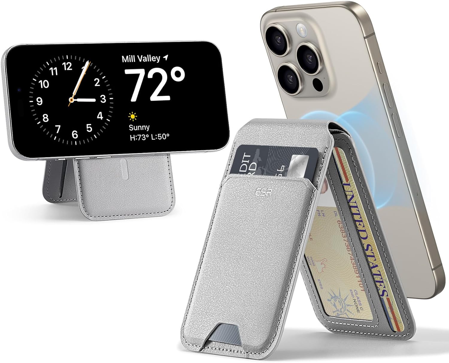 ESR Magnetic Wallet (HaloLock), Compatible with Ma...