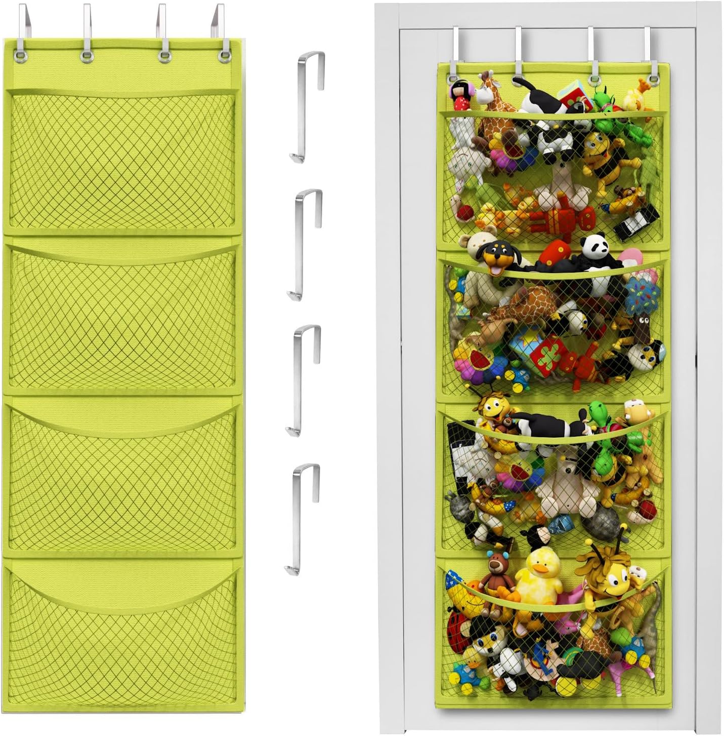 Honeyera Storage for Stuffed Animal - Over Door Organizer for Stuffies, Baby Acc...