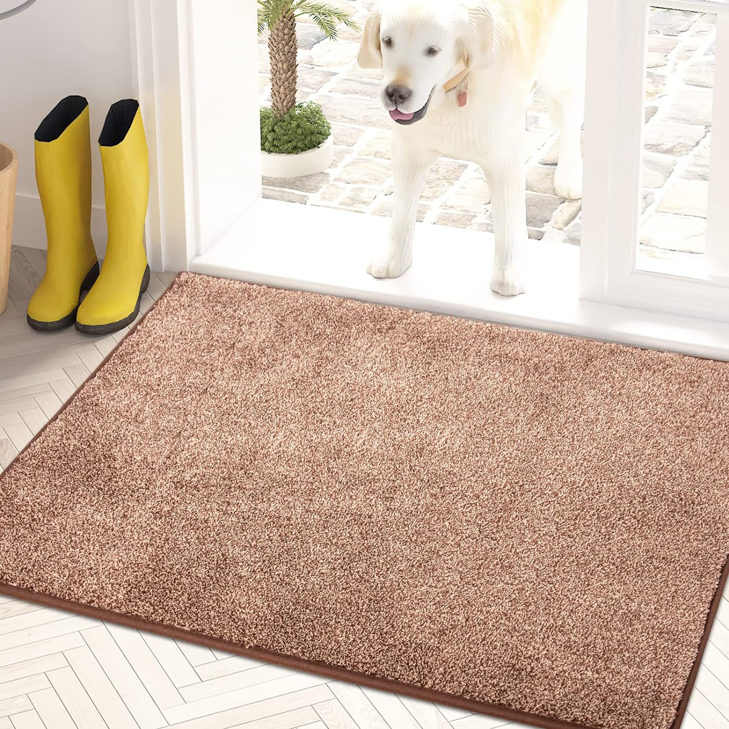 PURRUGS Dirt Trapper Door Mat 60 x 90 cm, Non-Slip Machine Washable Entrance Rug...