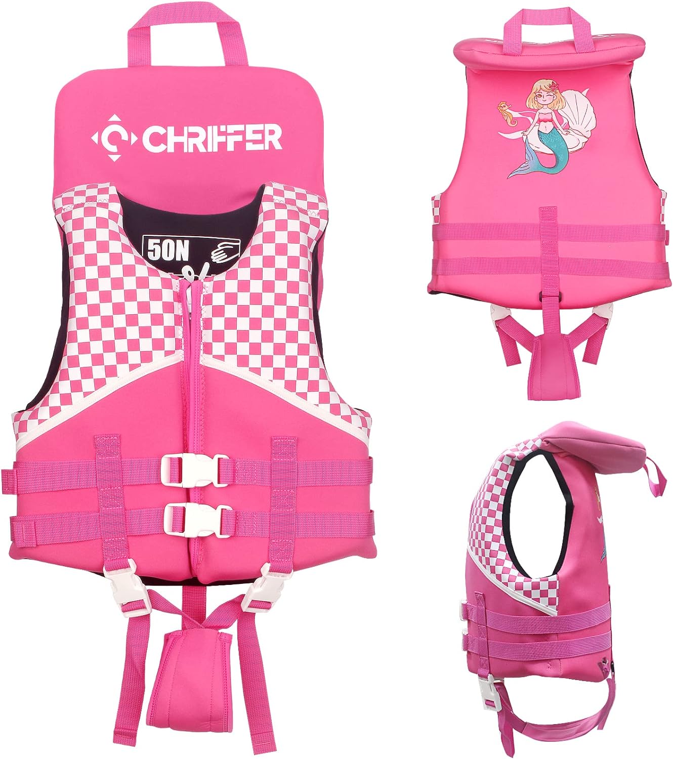 Chriffer Kids Swim Vest Life Jacket for 20-70 Pounds Boys and Girls, Zipper Styl...