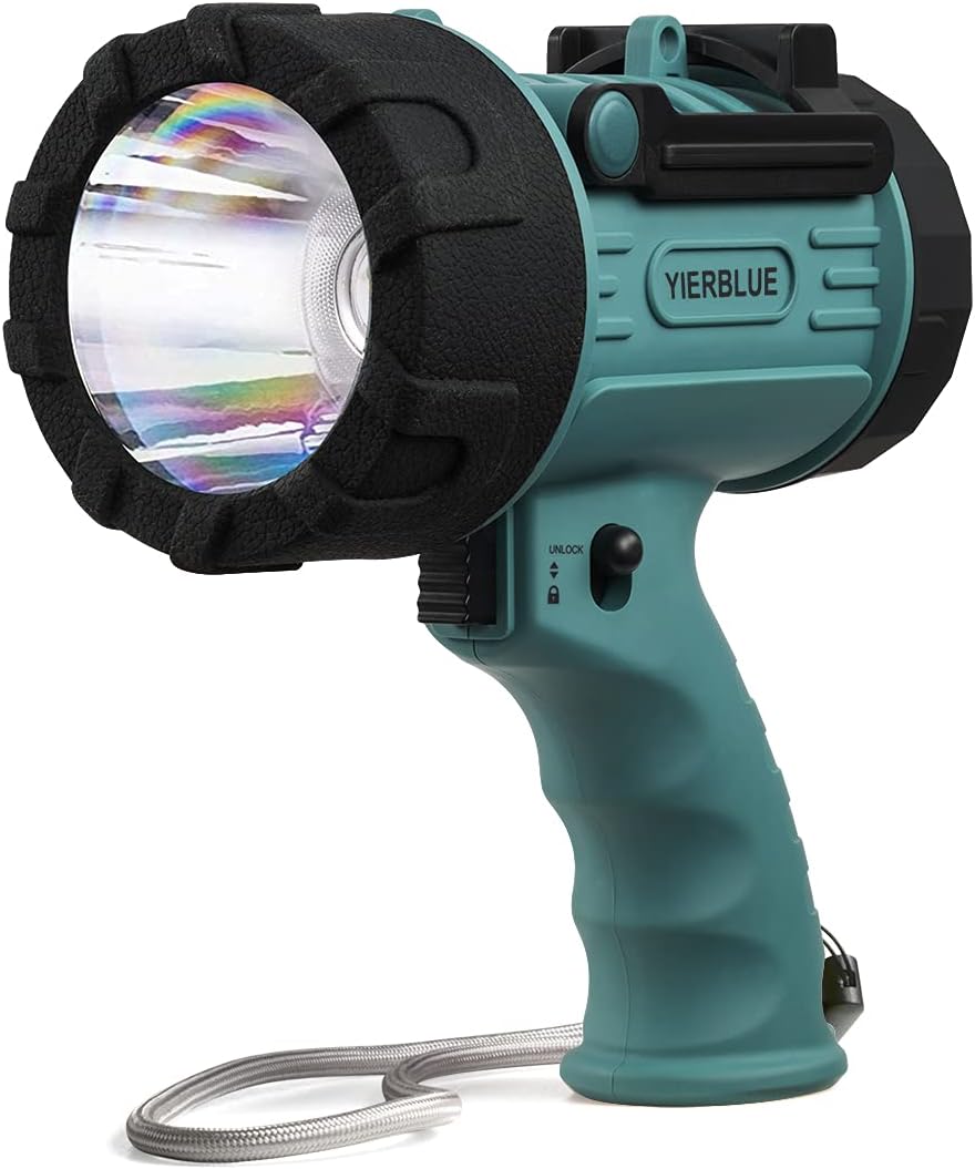YIERBLUE Rechargeable Spotlight with 200,000 LM LE...