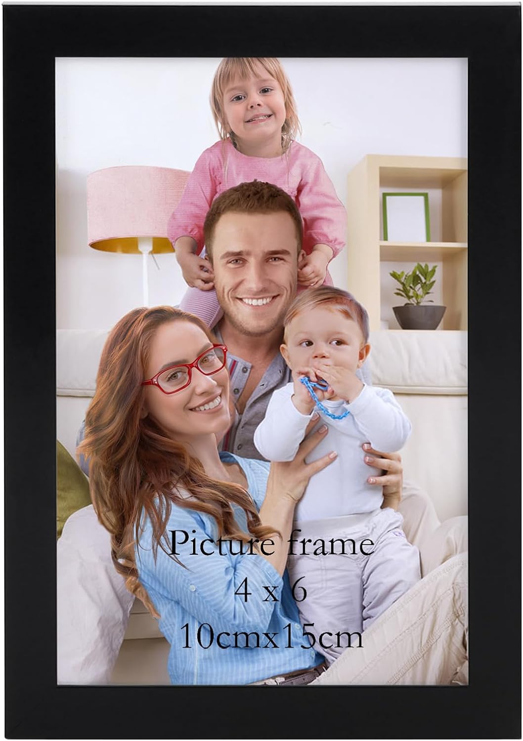 Giftgarden 4x6 Picture Frame Black, 4 by 6 Thin Photo Frame for Wall Tabletop Di...