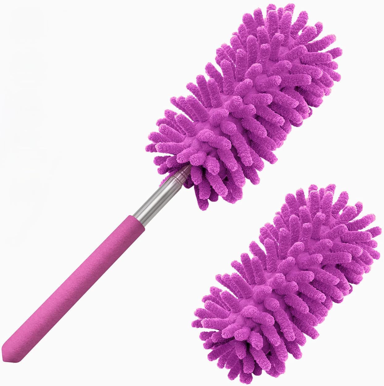 Microfiber Duster for Cleaning, Tukuos Hand Washable Dusters with 2pcs Replaceab...