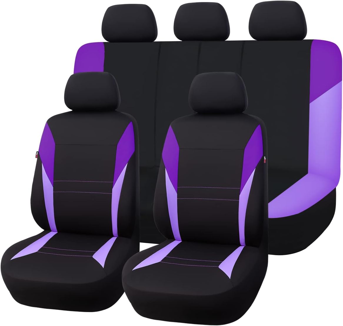 Flying Banner Flat Cloth Car Seat Covers Full Set Universal Fit Two Tone Color L...