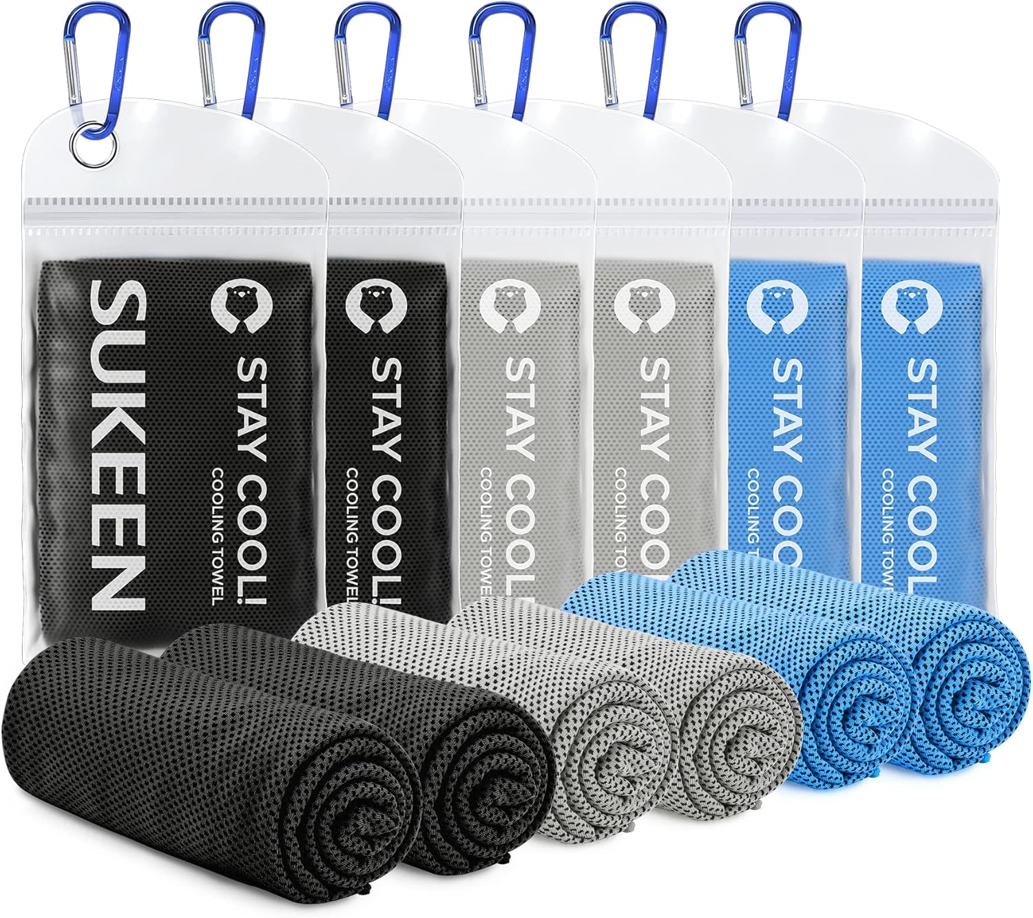 Sukeen Cooling Towel,Instant Evaporative Cooling for Sports,Yoga,Golf,Gym,Neck,W...