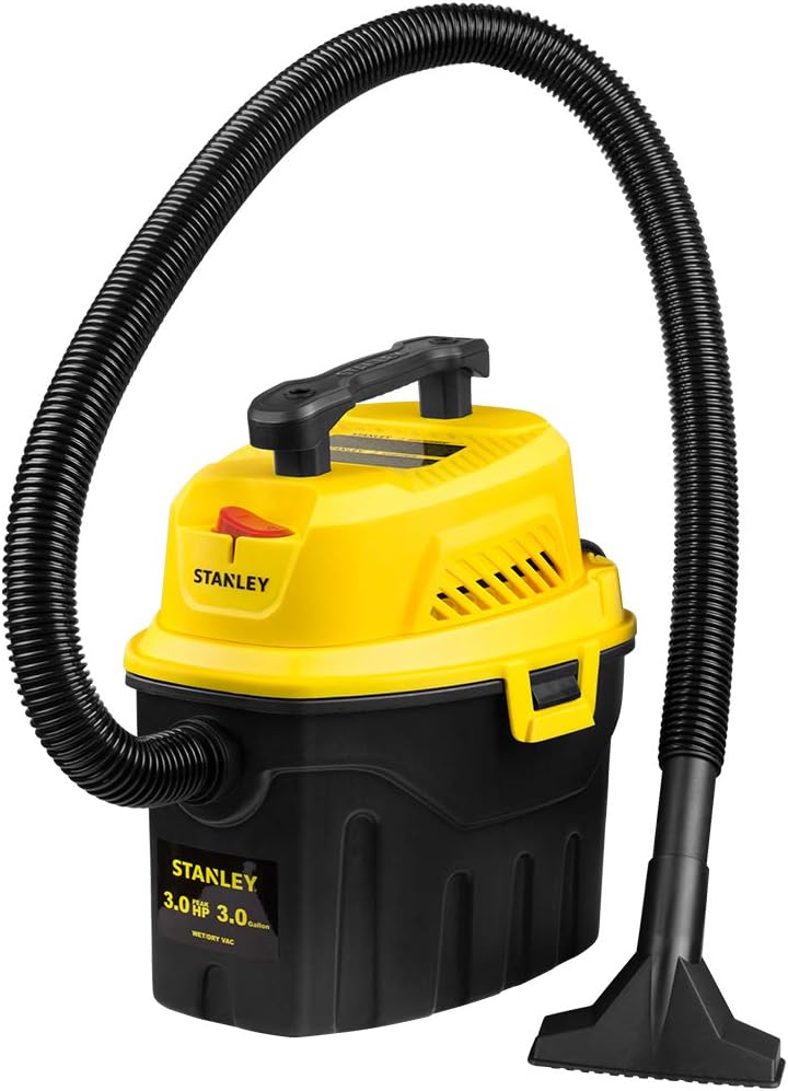 Stanley SL18910P-3 Wet/Dry, 3 Gallon, 3 Horsepower, Portable Car Vacuum, 3.0 HP...