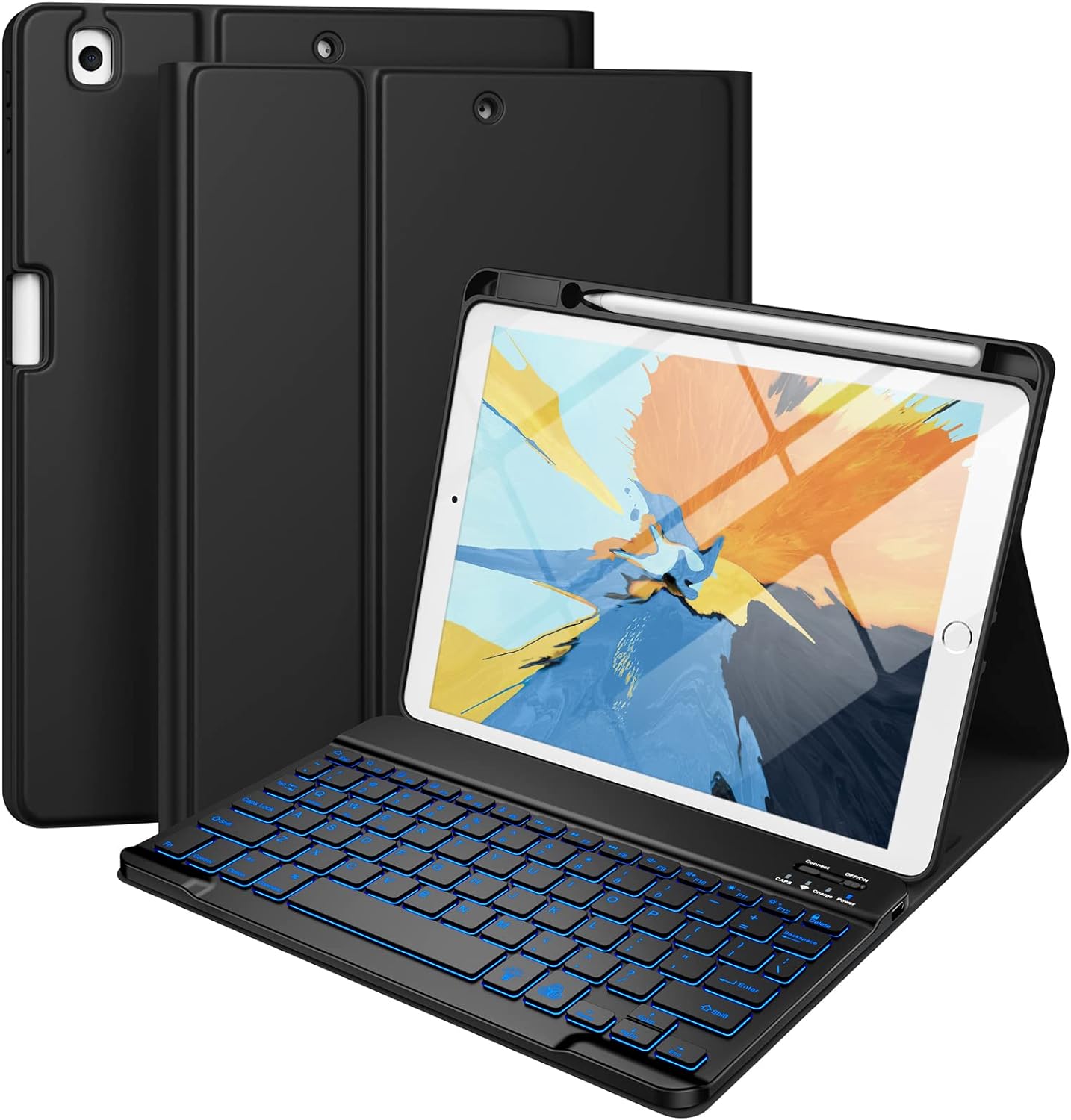 Hamile Keyboard Case for iPad 9th 8th 7th Generation Case with Keyboard 10.2" -...