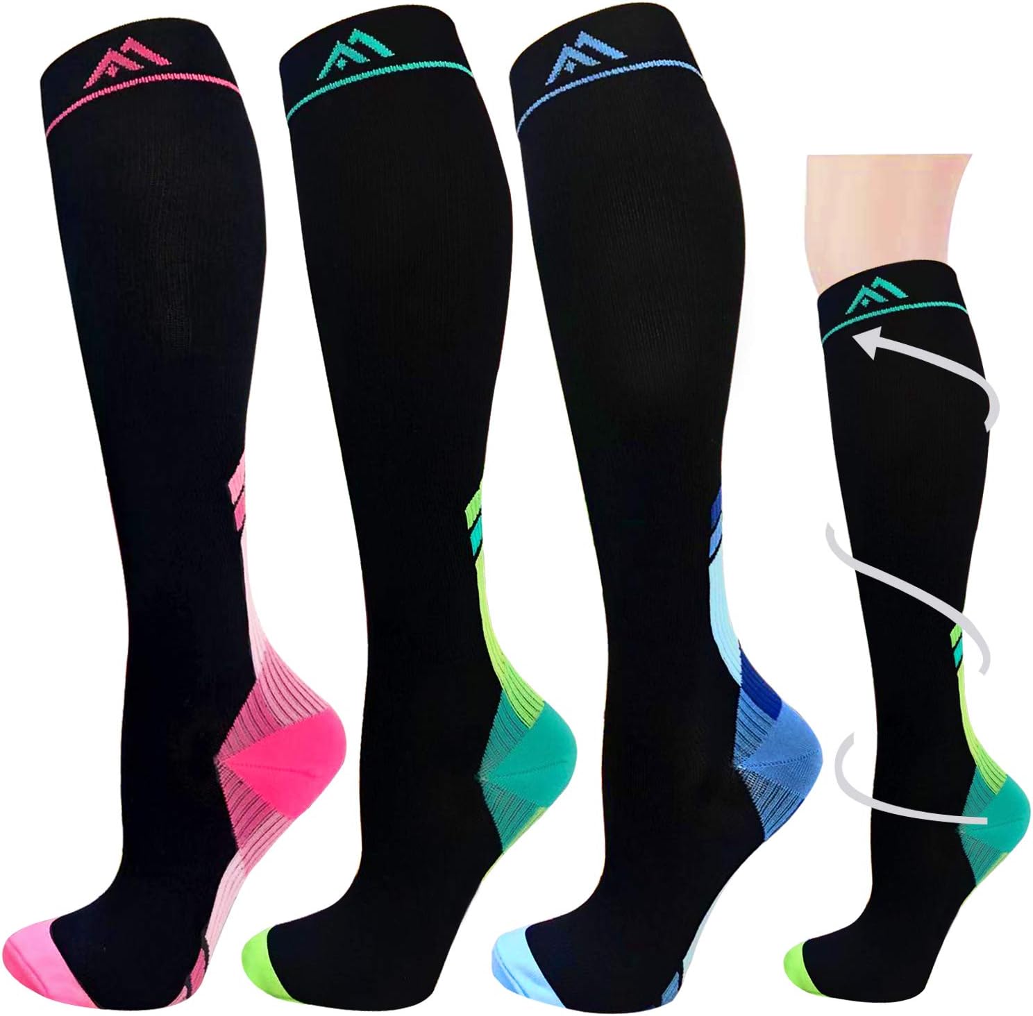 Hi Clasmix Graduated Compression Socks for Women&M...