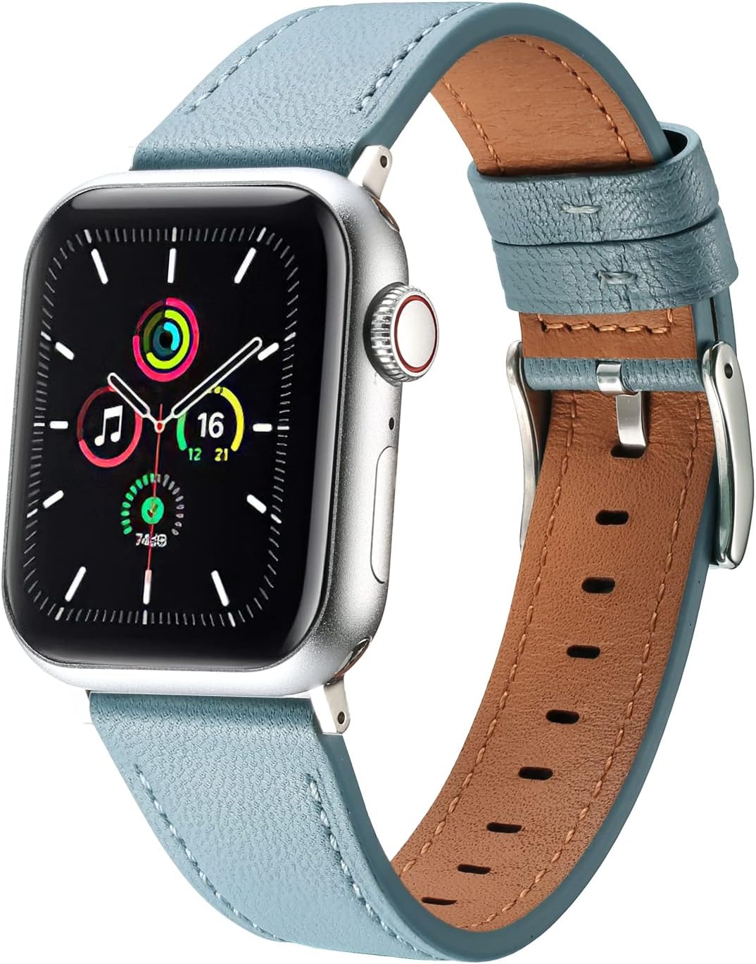 MUENShop Sheep Leather Strap Compatible with Apple Watch Straps 40mm 41mm 38mm,M...
