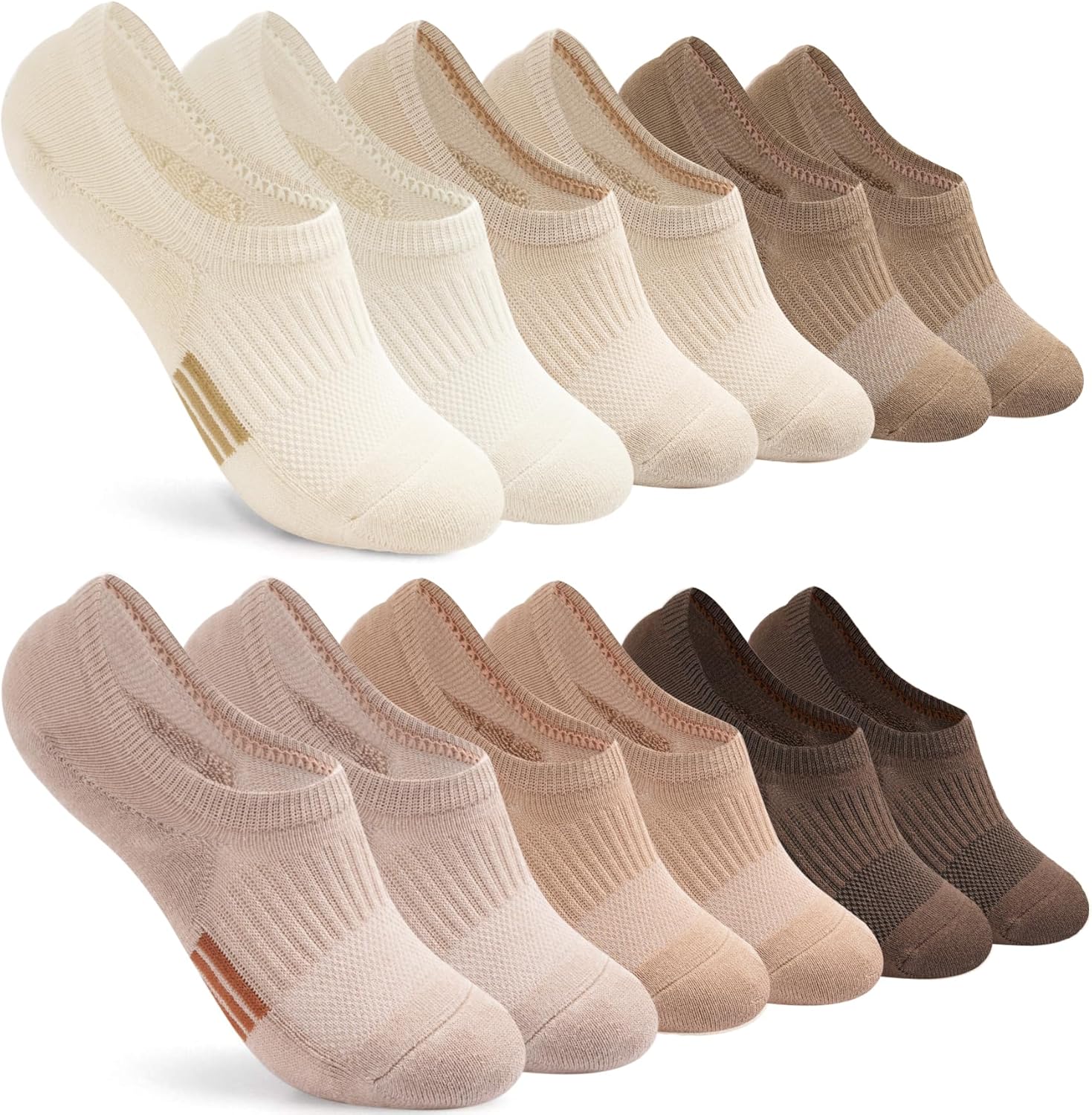 No Show Socks Womens Cushioned Low Cut Athletic Hidden Liner for Sneakers Ankle...