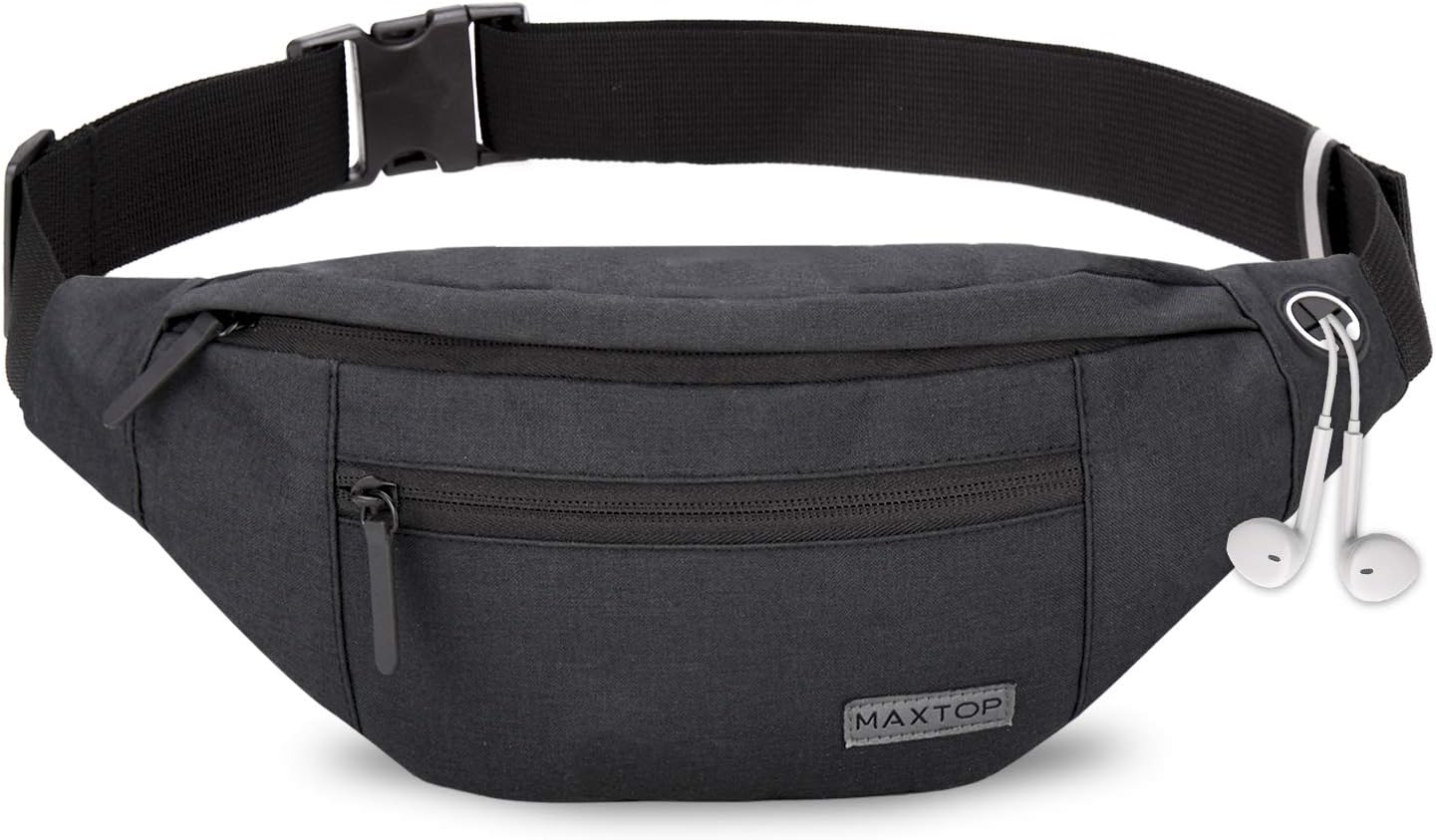 MAXTOP Bumbag Waist Fanny Pack Running Belt for Men Women Unisex Bum Bag with He...