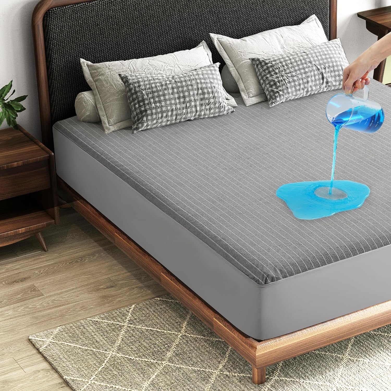 TASTELIFE Queen Mattress Protector Waterproof, Breathable & Noiseless Waterproof...