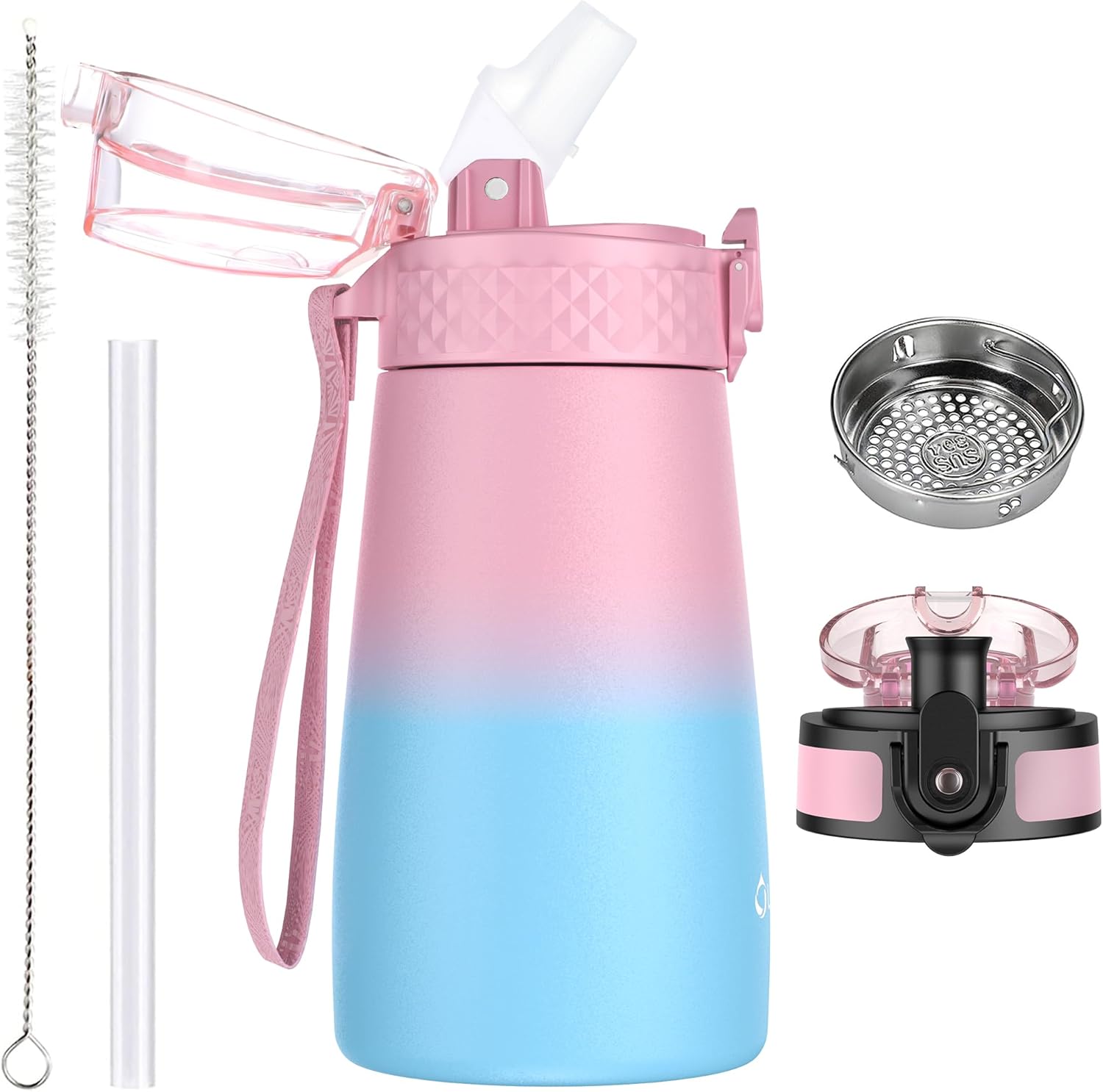 OLDLEY 350ml/12oz Kids Stainless Steel Water Bottl...
