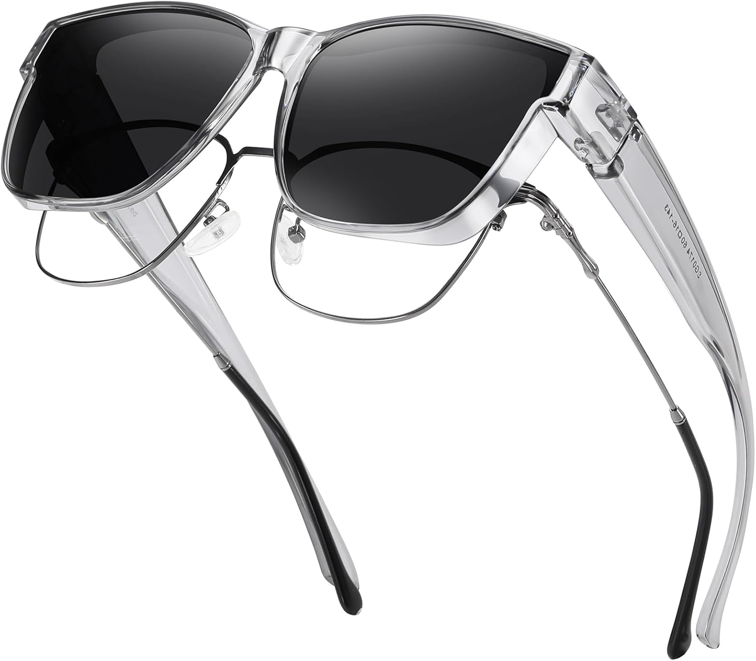 Polarized Sunglasses Fit Over Glasses for Men Women, Oversized Square Sun Glasse...
