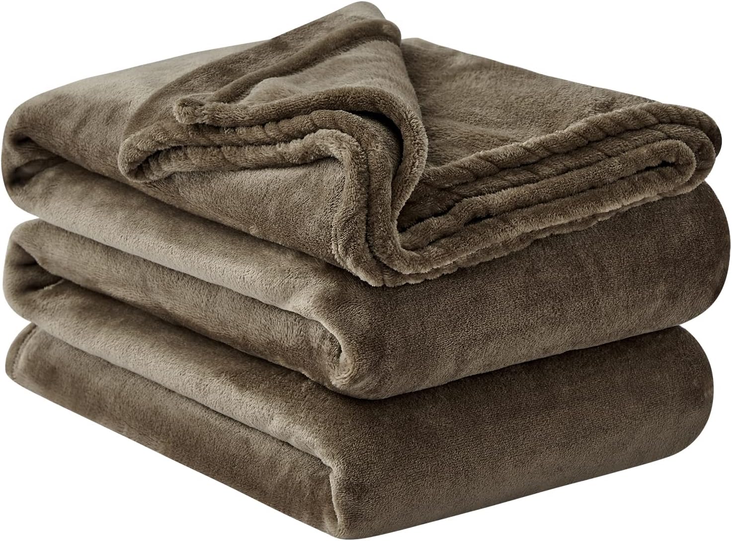 Aisbo Fleece Blanket Throw Brown - Versatile Soft...