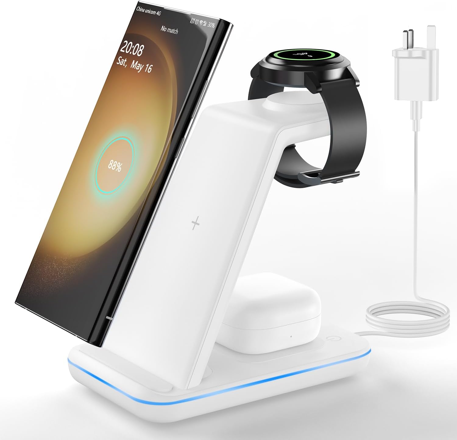 Wireless Charger for Samsung, JoyGeek 3 in 1 Charging Station for Galaxy Watch 5...