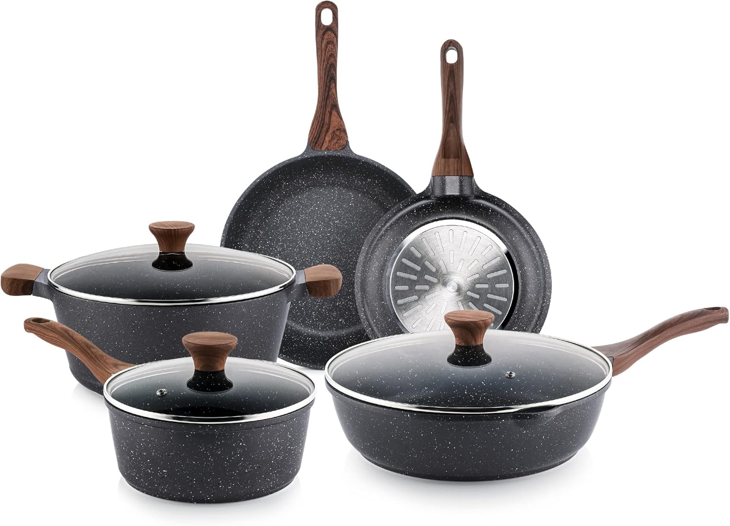 SENSARTE Cookware Set, 8-Piece Pots and Pans with...