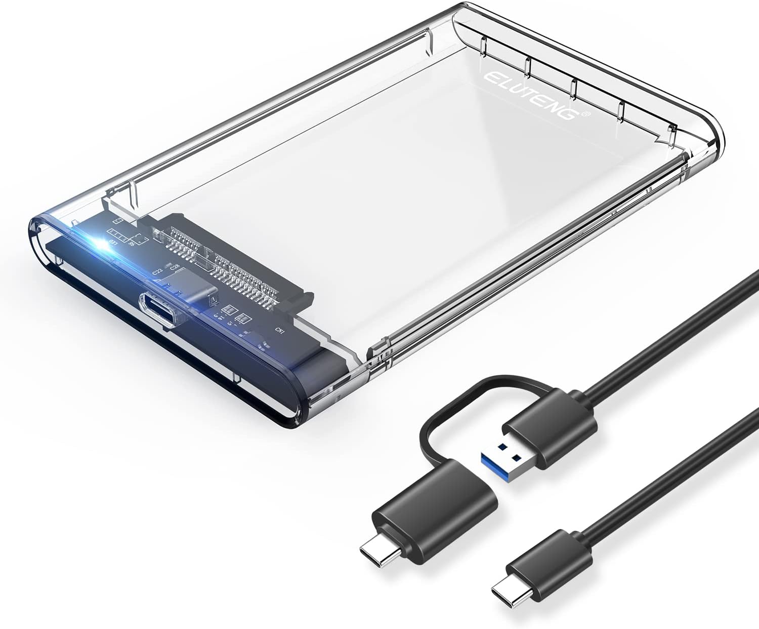 ELUTENG 2.5 Inch SATA SSD Hard Drive Enclosure, USB C 3.1 Gen2 to SATA External...