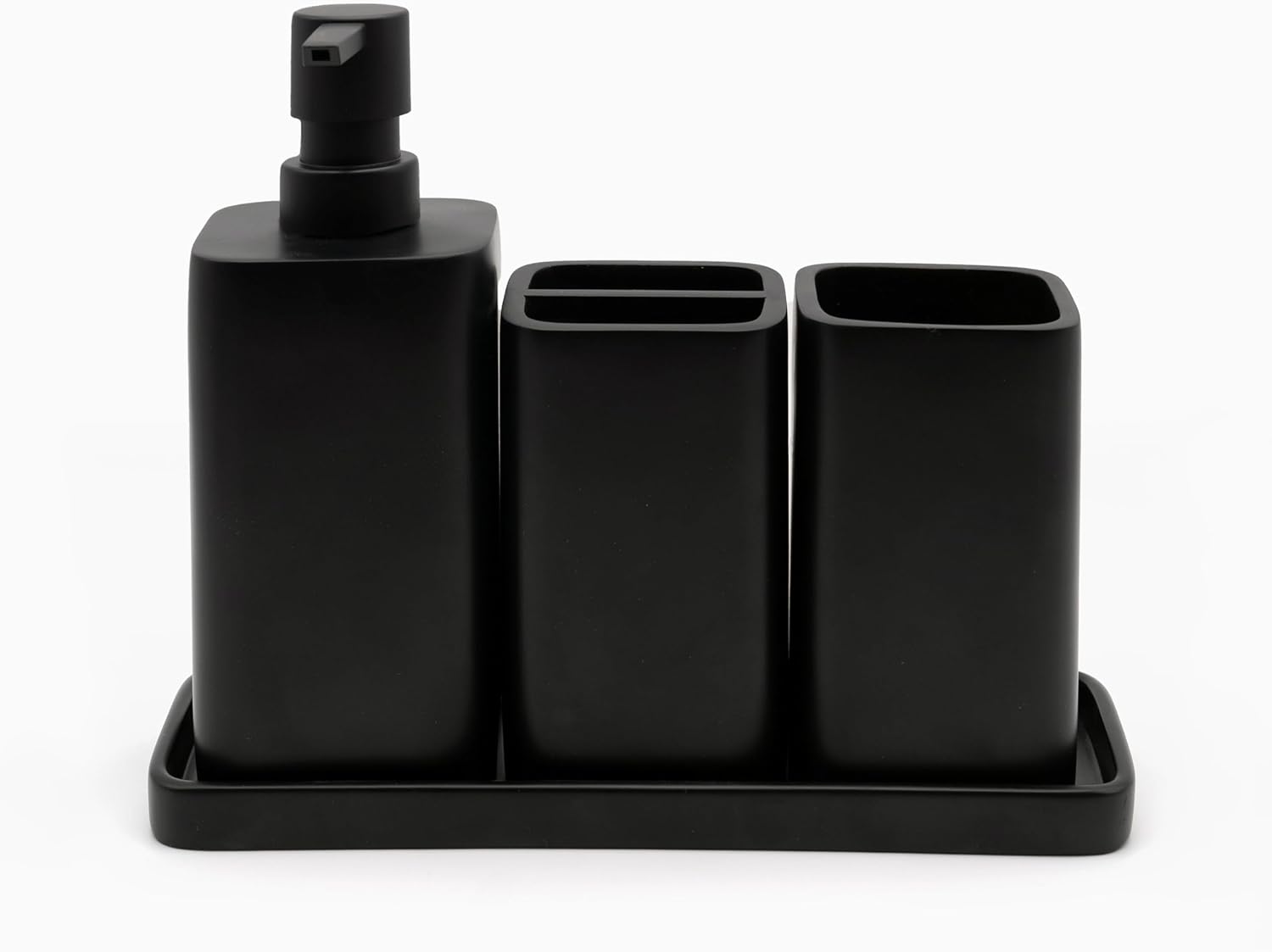 ZCCZ Matte Black Bathroom Accessory Sets, 4 Pieces Bathroom Accessories Complete...