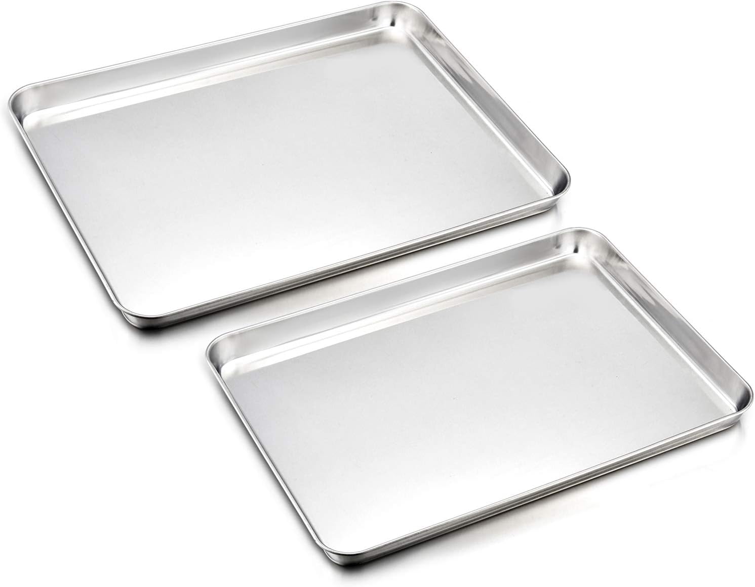 HaWare Baking Tray Set of 2, Stainless Steel Baking Sheet Cookies Bakeware Pan -...