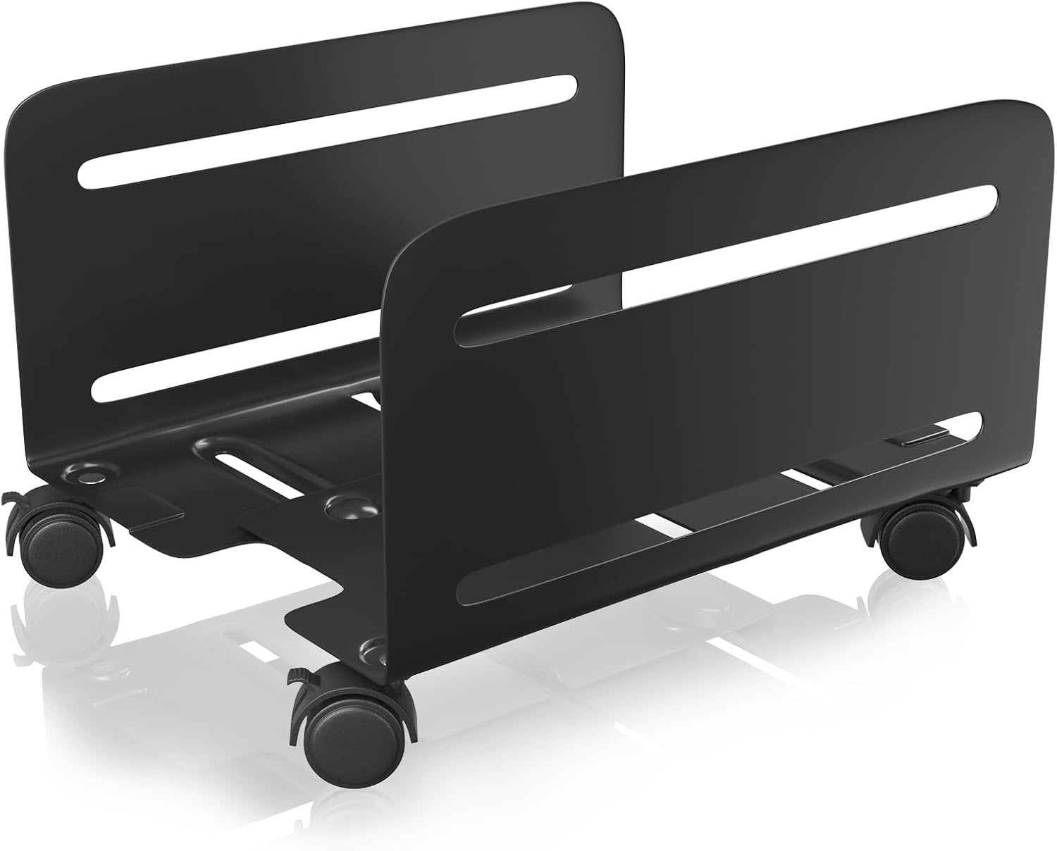 CPU Stand, Mobile Computer Tower Holder with 2 Locking Wheels and 2 Caster Wheel...