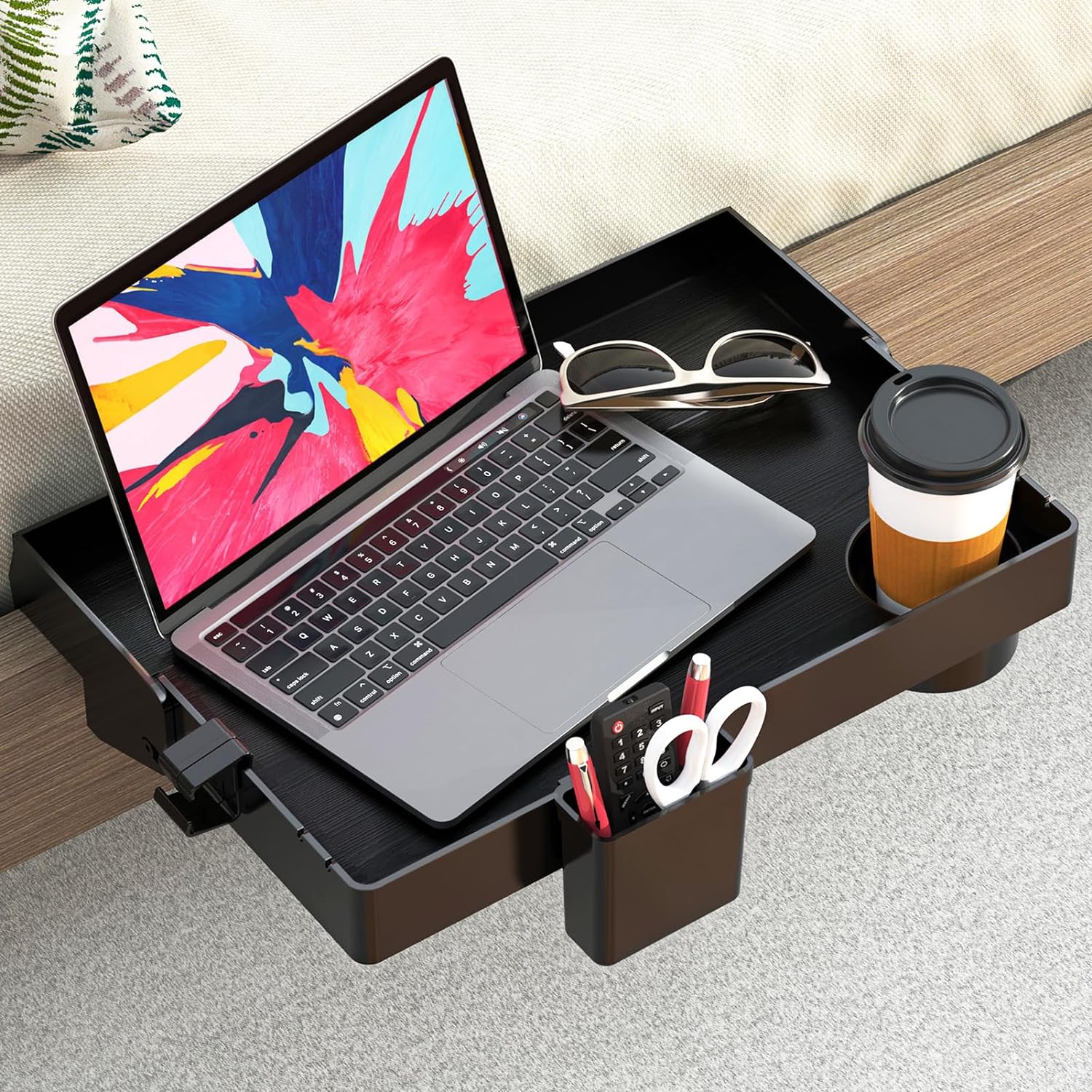 SOLEJAZZ Bedside Shelf for Bed, Folding Bunk Bed Shelf for Top Bunk Clip On Nigh...