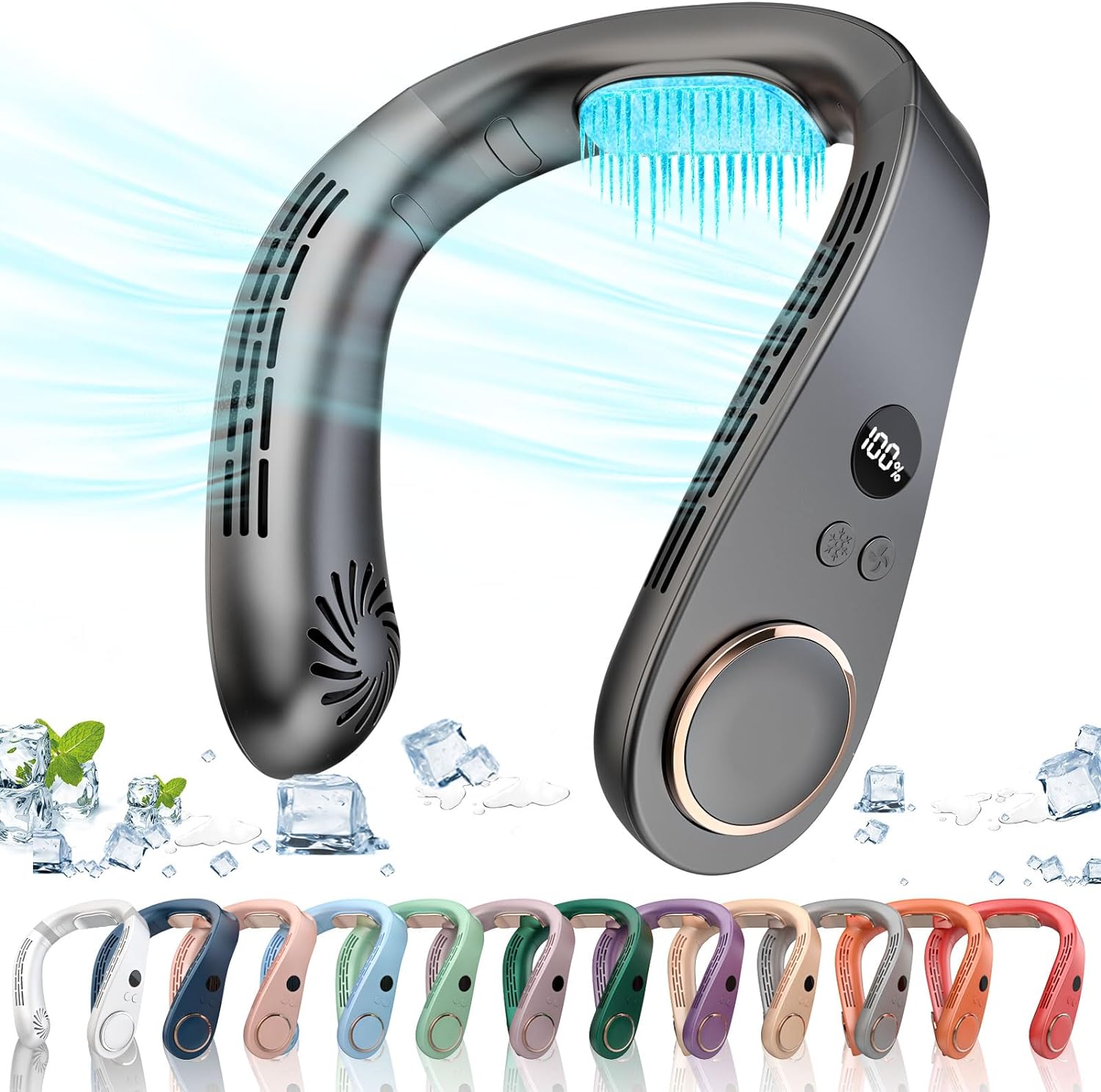 Neck Fan with Cooling Plate,Personal Air Conditioning Neck Fan with AC,Mini Core...
