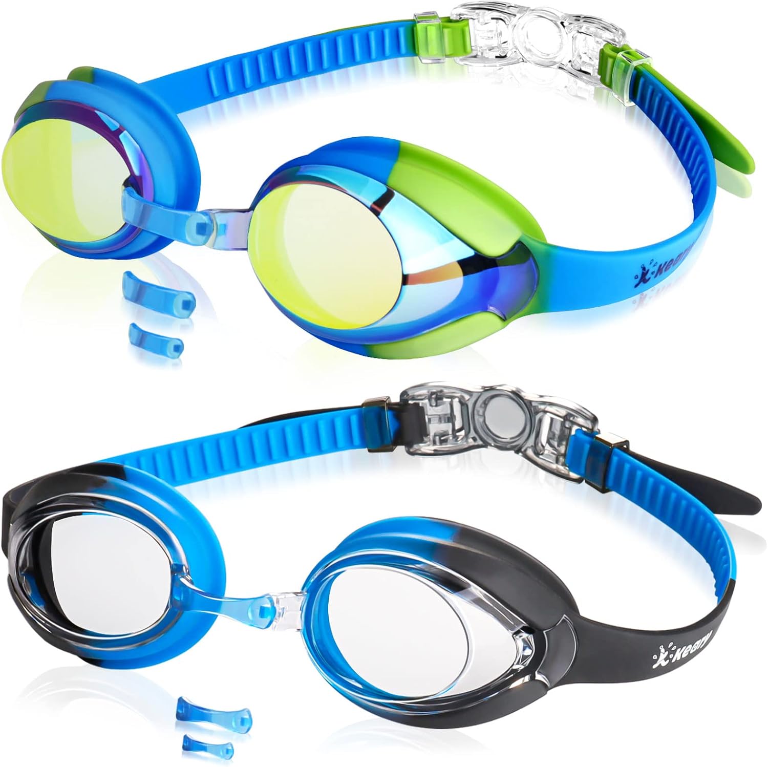 Keary Kids Swim Goggles for Toddler Kids Youth(3-12),Anti-Fog Waterproof Anti-UV...
