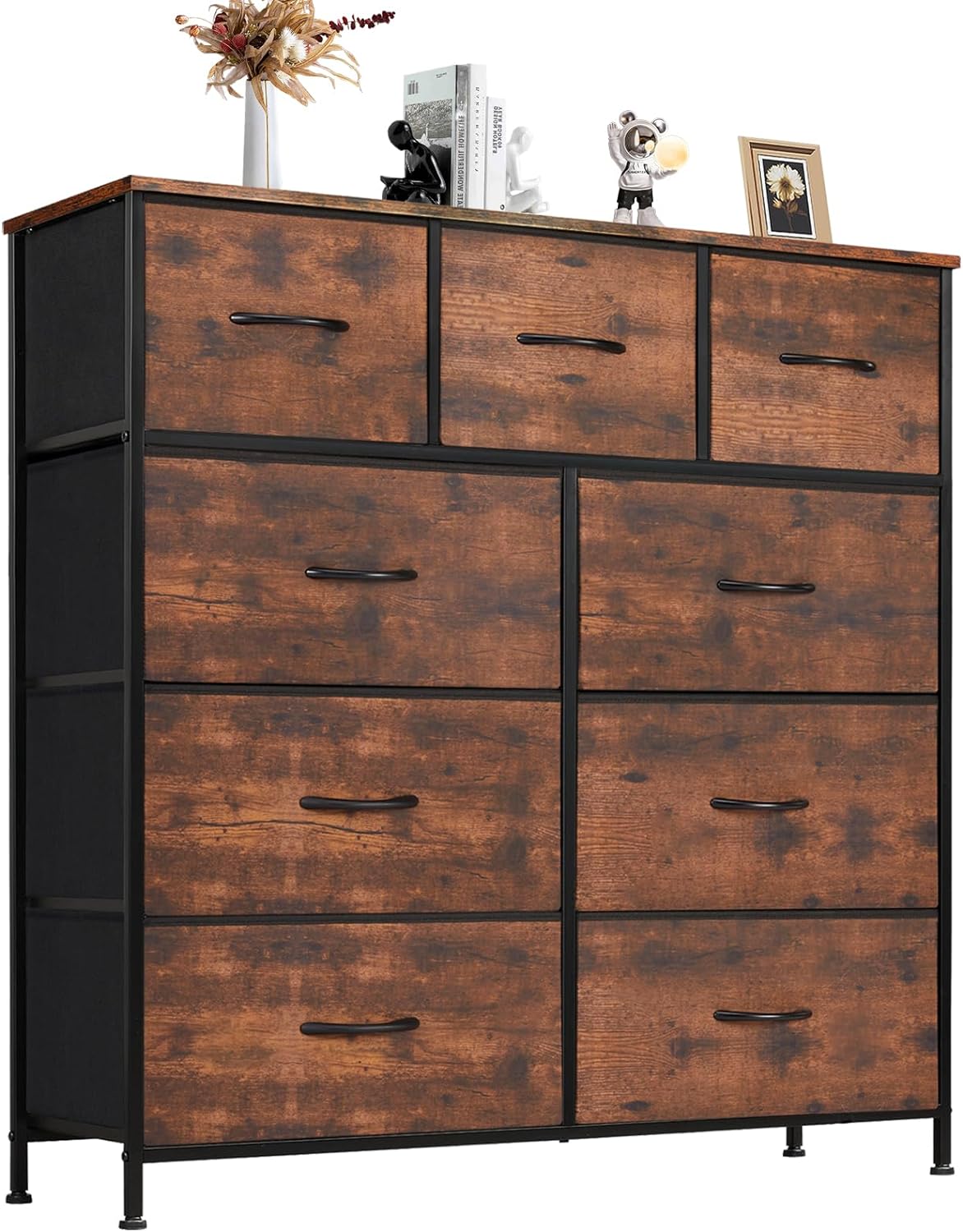 ANTONIA Dresser for Bedroom with 9 Fabric Drawers,...