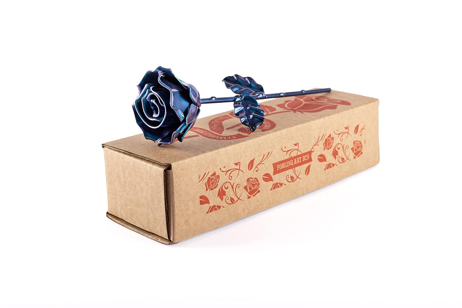 Forging Art Bcn Hand Forged Eternal Wrought Iron Rose (Cyan) Cyan/Purple
