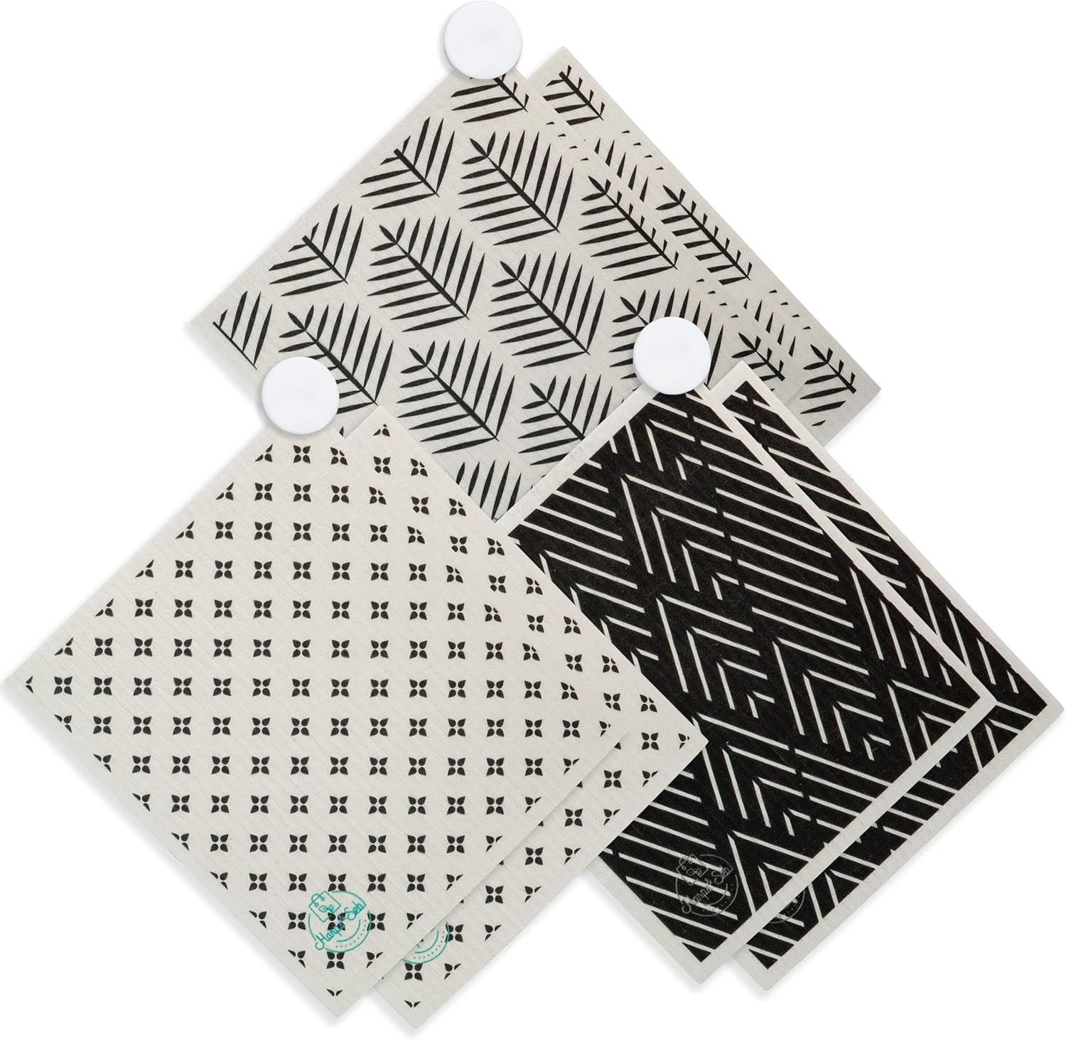 Harps&Seb 6-Pack, Reusable Swedish Dishcloths,Super Absorbent Washable Swedish D...
