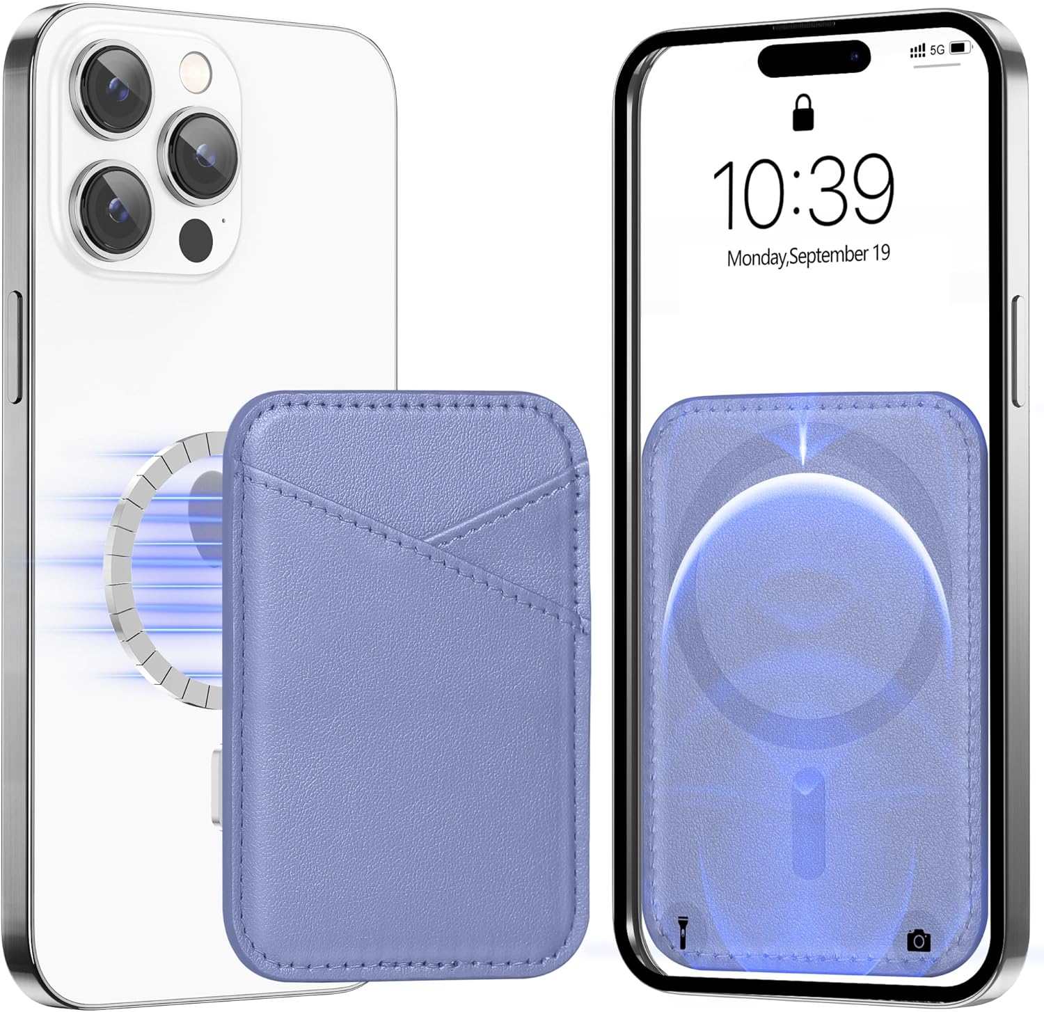 Miroddi for MagSafe Wallet, Magnetic Wallet Card Holder for iPhone 15/14/13/12 S...
