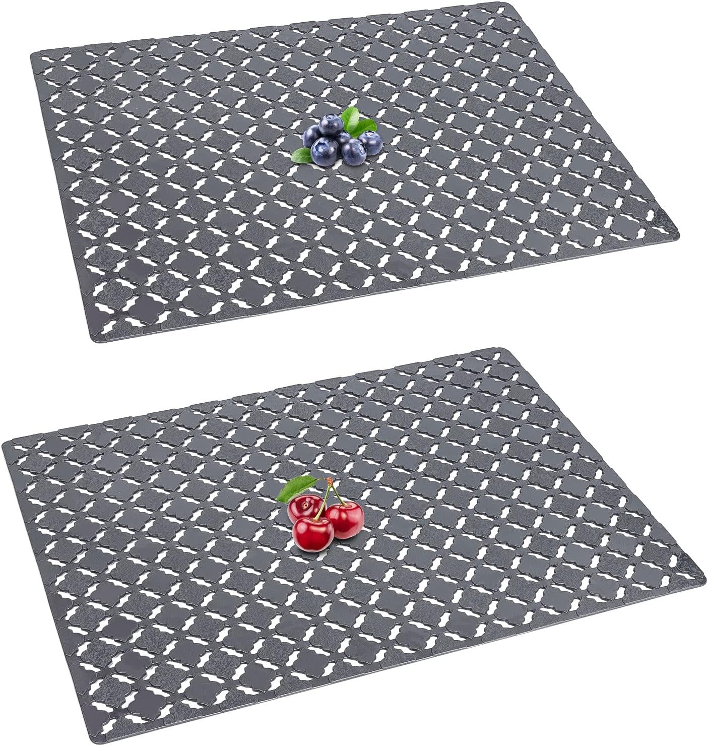 Top-spring Sink Mat, 2Pcs Kitchen Sink Protector Mat for Ceramic/Stainless Steel...