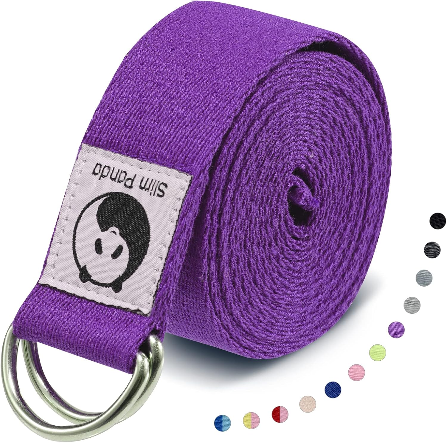 Slim Panda Yoga Belt Pilates Yoga Straps Stretch for Exercise Workout Dance, 1.8...