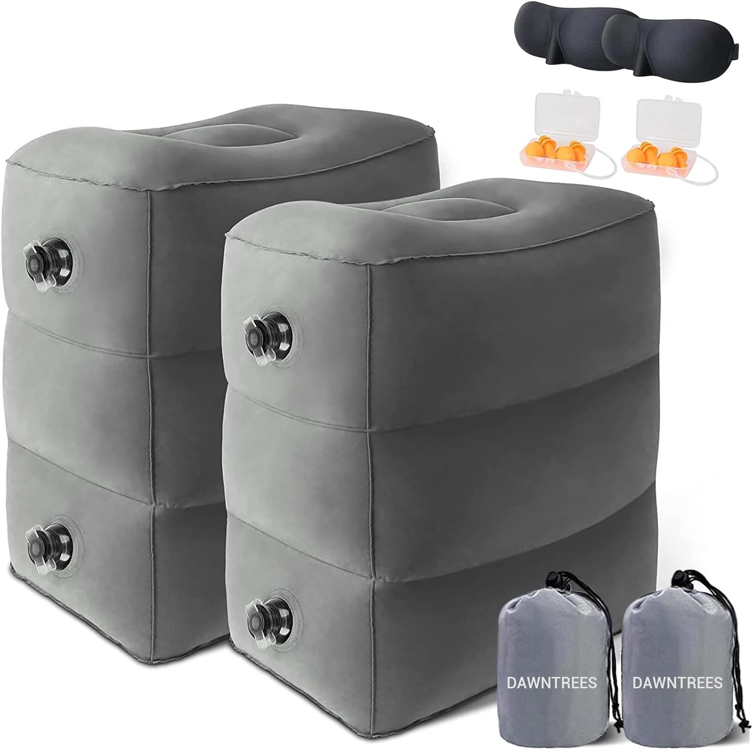 DAWNTREES 2 Pack Inflatable Foot Rest Pillow for Travel,Kids Flight Essentials,...