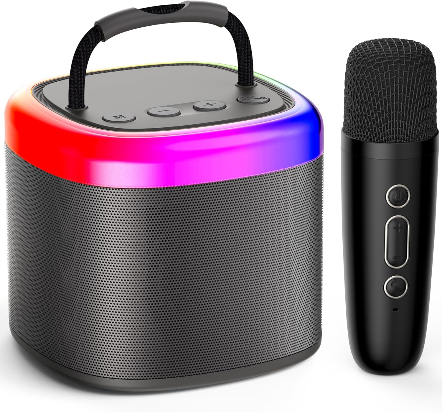 JYX Mini Karaoke Machine - Black Bluetooth Speaker Unpowered Cabinets with Party...