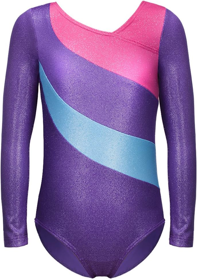 XiaoMoSha Gymnastics Leotards for Girls Long Sleeve/Sleeveless Dance Leotard Spa...