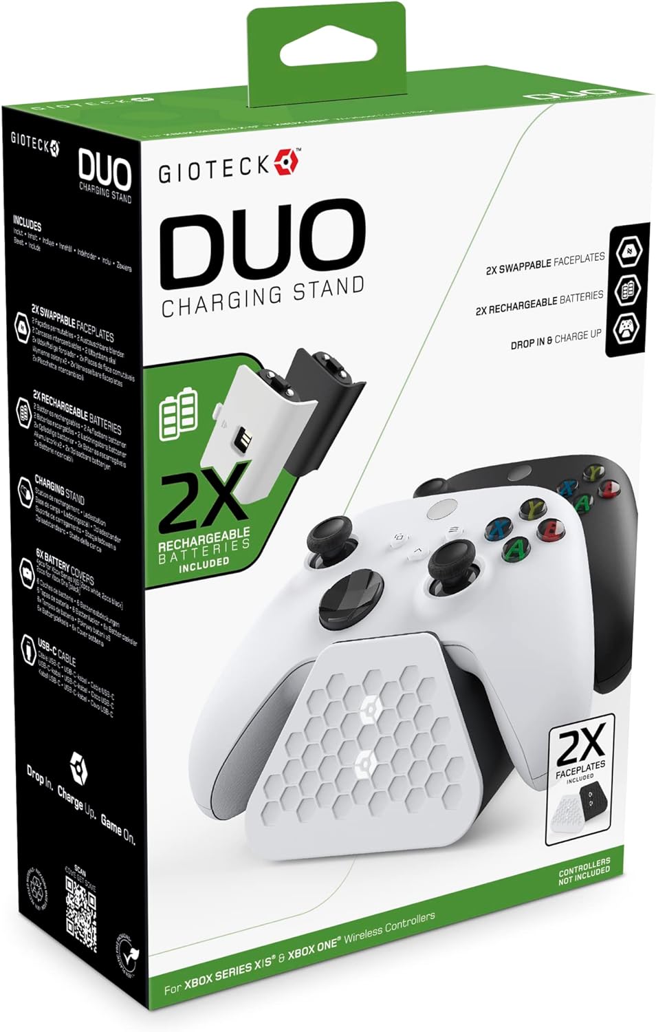 Gioteck DUO Charging Stand For 2 Xbox Series X|S & Xbox One Wireless Controllers...